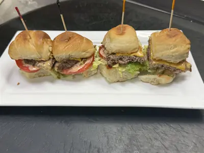 Smash burger sliders